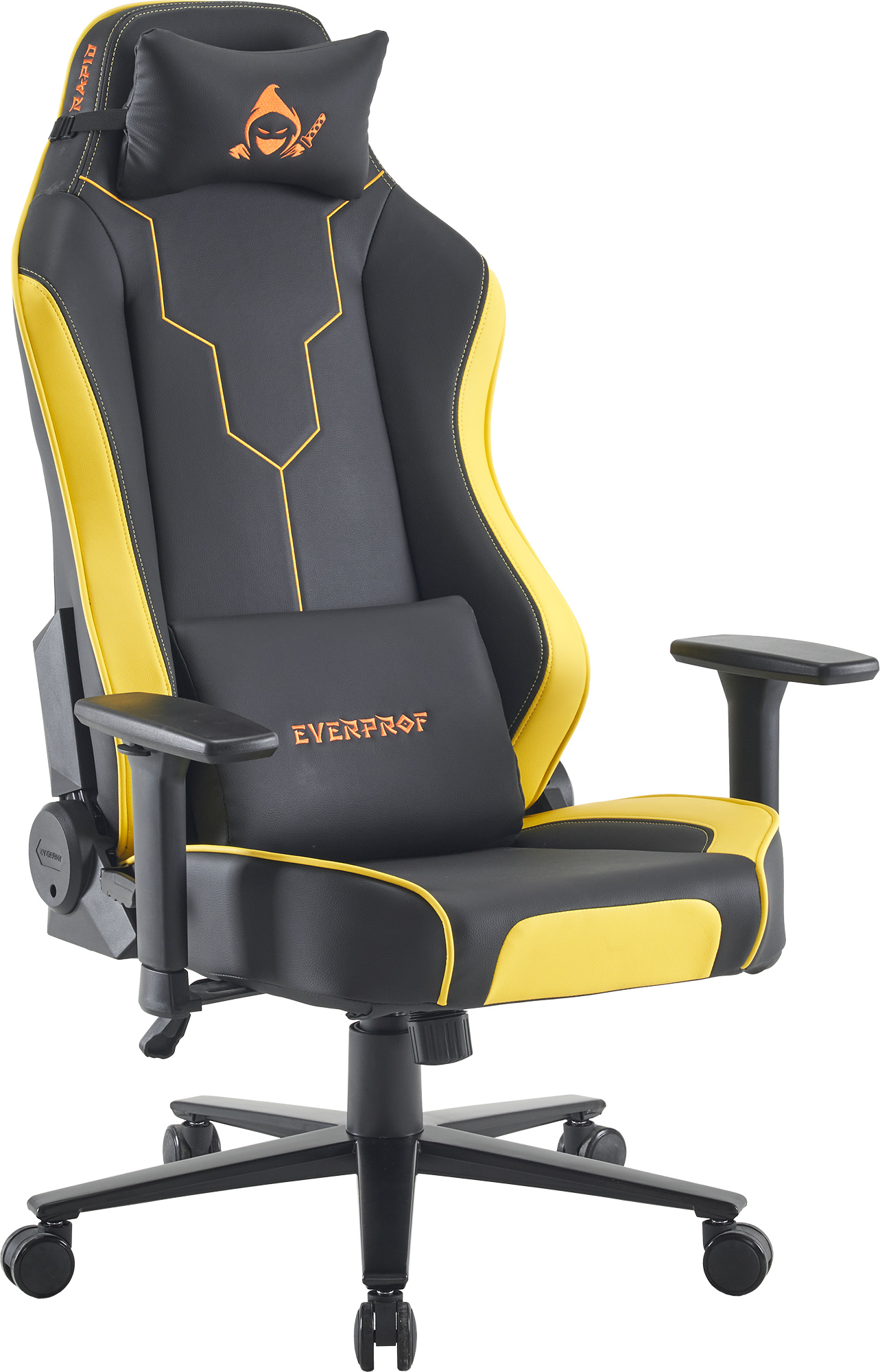 Кресло Everprof Rapid Экокожа Желтый/Черный