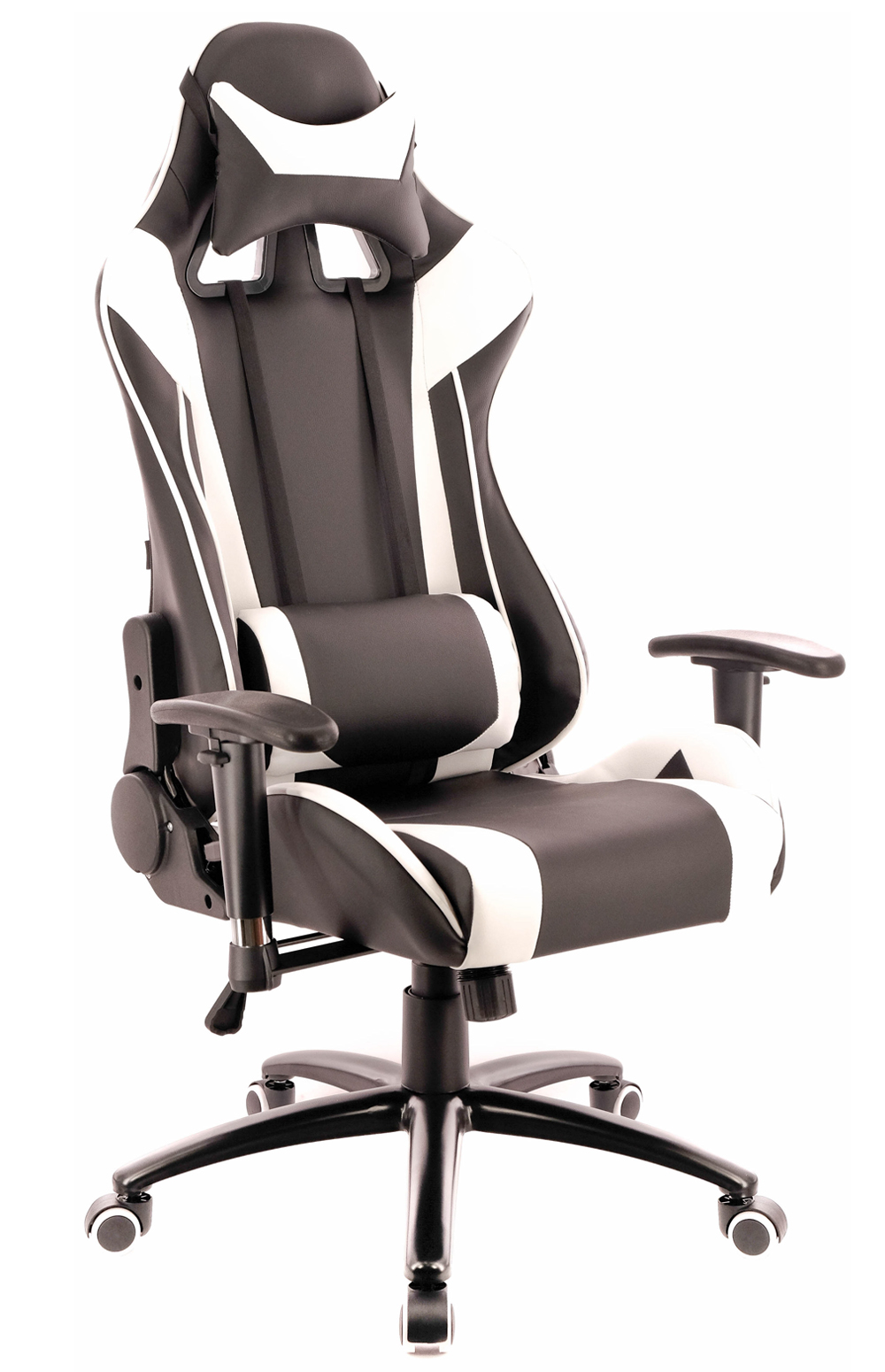 Кресло Everprof Lotus (Лотус) S6 Экокожа Черный/Белый