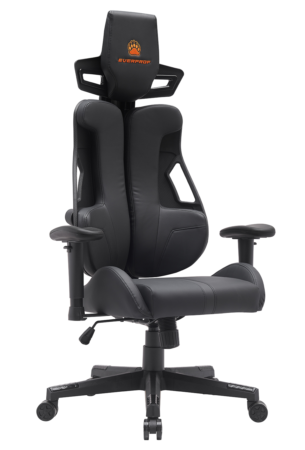 Геймерское кресло Everprof Serval (Сервал) Q Экокожа Черный