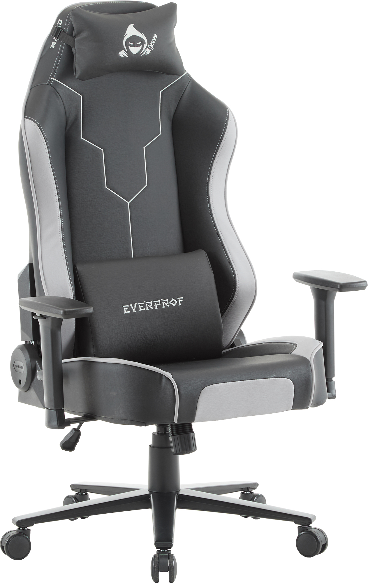 Кресло Everprof Rapid Экокожа Серый/Черный